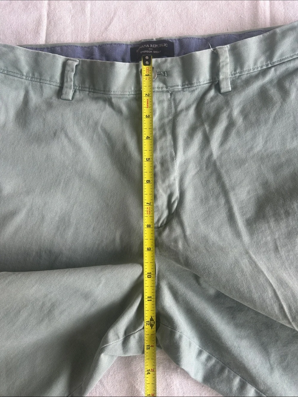 Banana Republic Mint Green Flat-Front Cotton Shorts (M-2)